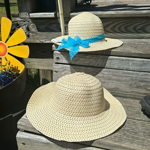 No Brand Accessories - Set of Two Raffia Outdoor Sun Hats
